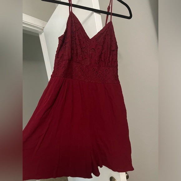 Dark Red Maurices Floral Romper - Picture 2 of 4
